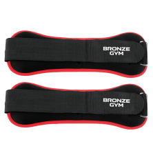 Утяжелители для ног и рук BRONZE GYM, 2кг (1кг х 2), пара.