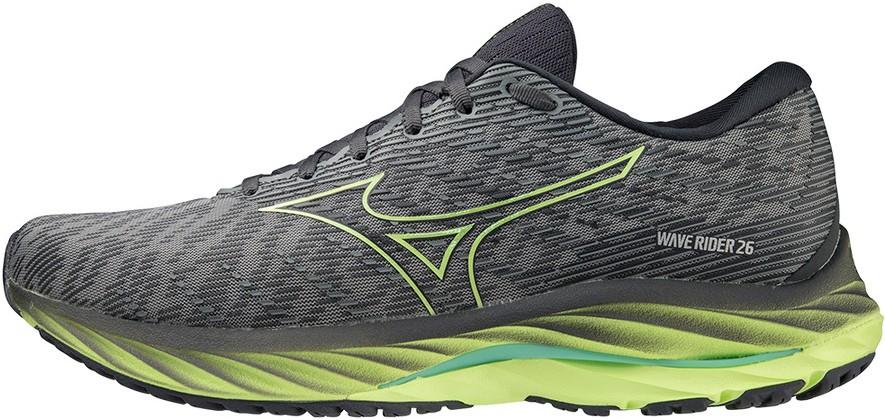 Кроссовки мужские Mizuno WAVE RIDER 26 (UGray/NeoLime/Ebony USA 12 || UK 11 || RUS 45 || J1GC2203-10-11UK)