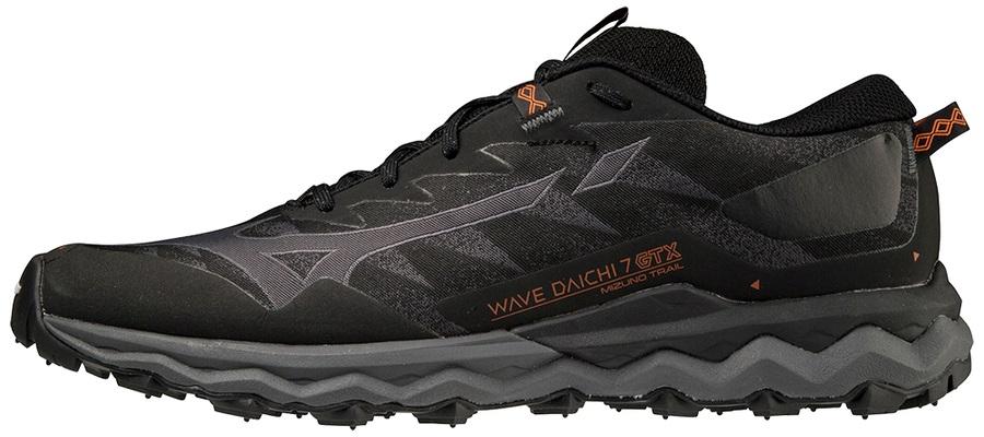 Кроссовки мужские Mizuno WAVE DAICHI 7 GTX (Black/IronGate/MeccaO USA 8 || UK 7 || RUS 40 || J1GJ2256-38-7UK)