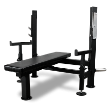 Скамья для жима лёжа со страховочными упорами BRONZE GYM PARTNER ML-902