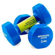 Гантели для аэробики виниловые BRONZE GYM,5 кг., пара