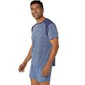 Футболка мужская ASICS ROAD SHORT SLEEVE TOP (Thunder Blue) - фото № 2