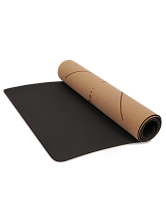 Коврик для йоги и пилатеса BRONZE GYM 173x60x0,6см.,пробка