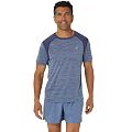 Футболка мужская ASICS ROAD SHORT SLEEVE TOP (Thunder Blue) - фото № 1