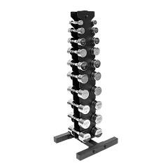 Набор хромированных гантелей BRONZE GYM, 1-10 кг - 10 пар, шаг 1 кг