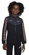 Толстовка для мальчиков Nike Sportswear B Repeat Sweatjacket Full-Zip Hoodie (черный)