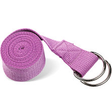 Ремень для йоги с металлическим карабином PRCTZ YOGA STRAP, фиолет.