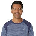 Футболка мужская ASICS ROAD SHORT SLEEVE TOP (Thunder Blue) - фото № 3